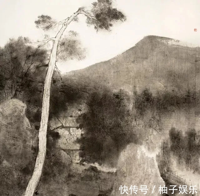 水墨&构成的画面很打眼!霍彪水墨山水画