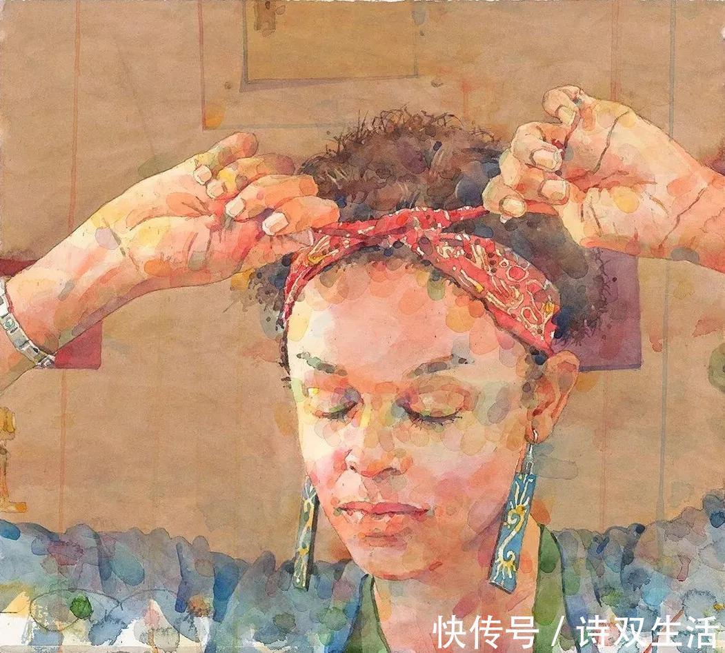 艺术学院&他笔下的人物生动活泼,色块叠加的恰到好处!