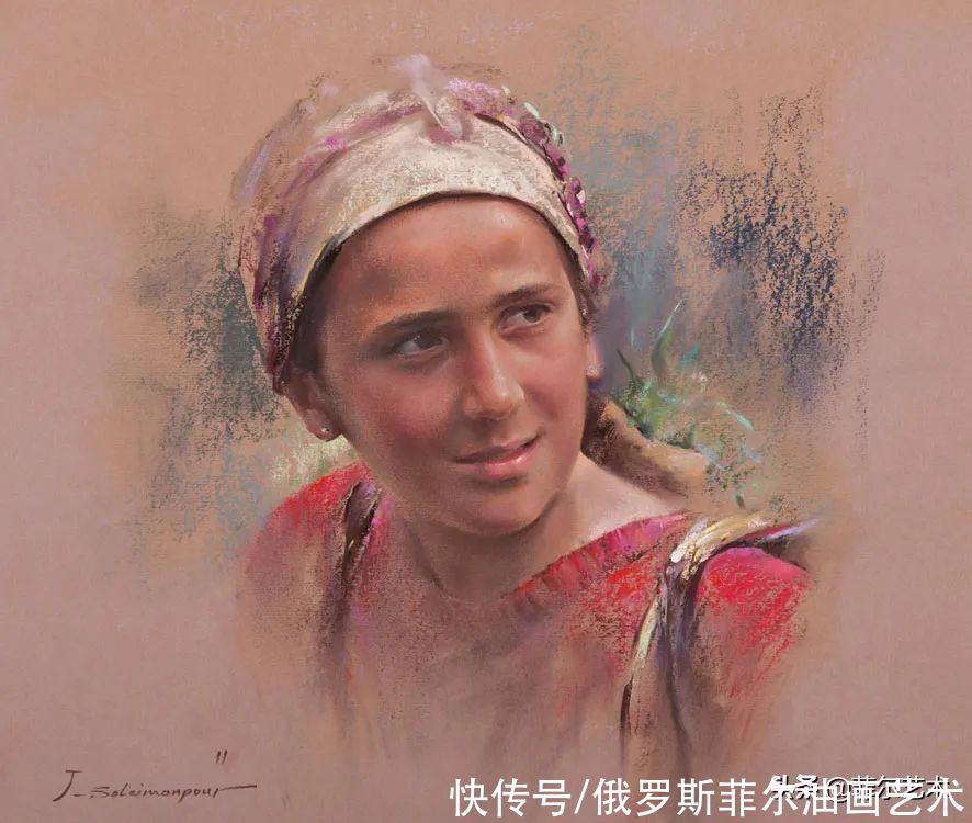 伊朗画家贾瓦德·索莱曼普尔的色粉画，美得格外有灵气