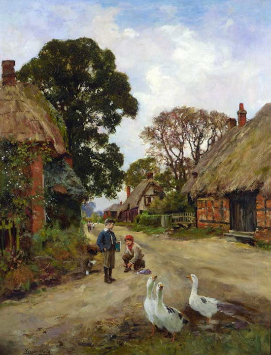 耶德金!诗情画意的田园生活,英国印象派画家耶德金的唯美油画
