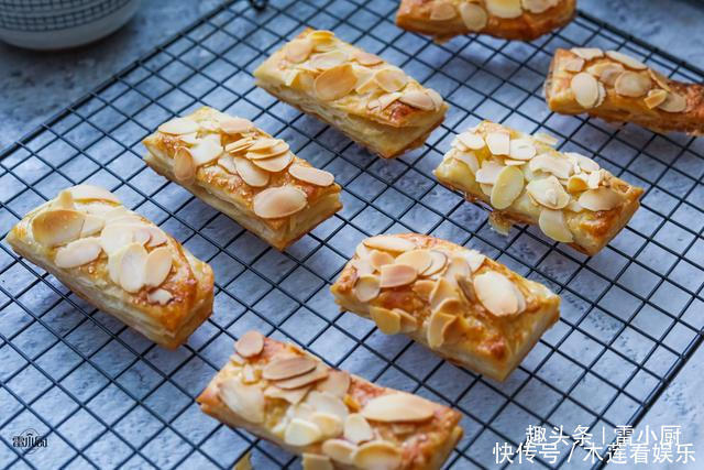 杏仁片|不用揉面不用开酥,教你做层层分明,酥脆掉渣的杏仁酥,零失败