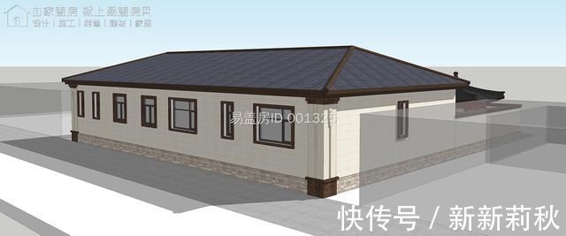 双入户门|一层新中式别墅，双入户门，房间均能采光，屋檐外挑，简单大气