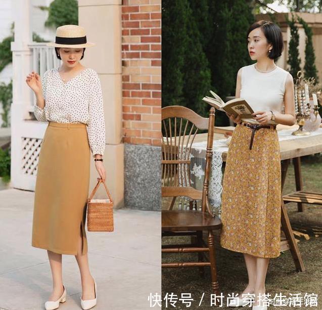 半裙|炎热夏日不能少的4条半身裙,轻松演绎优雅温柔女人味