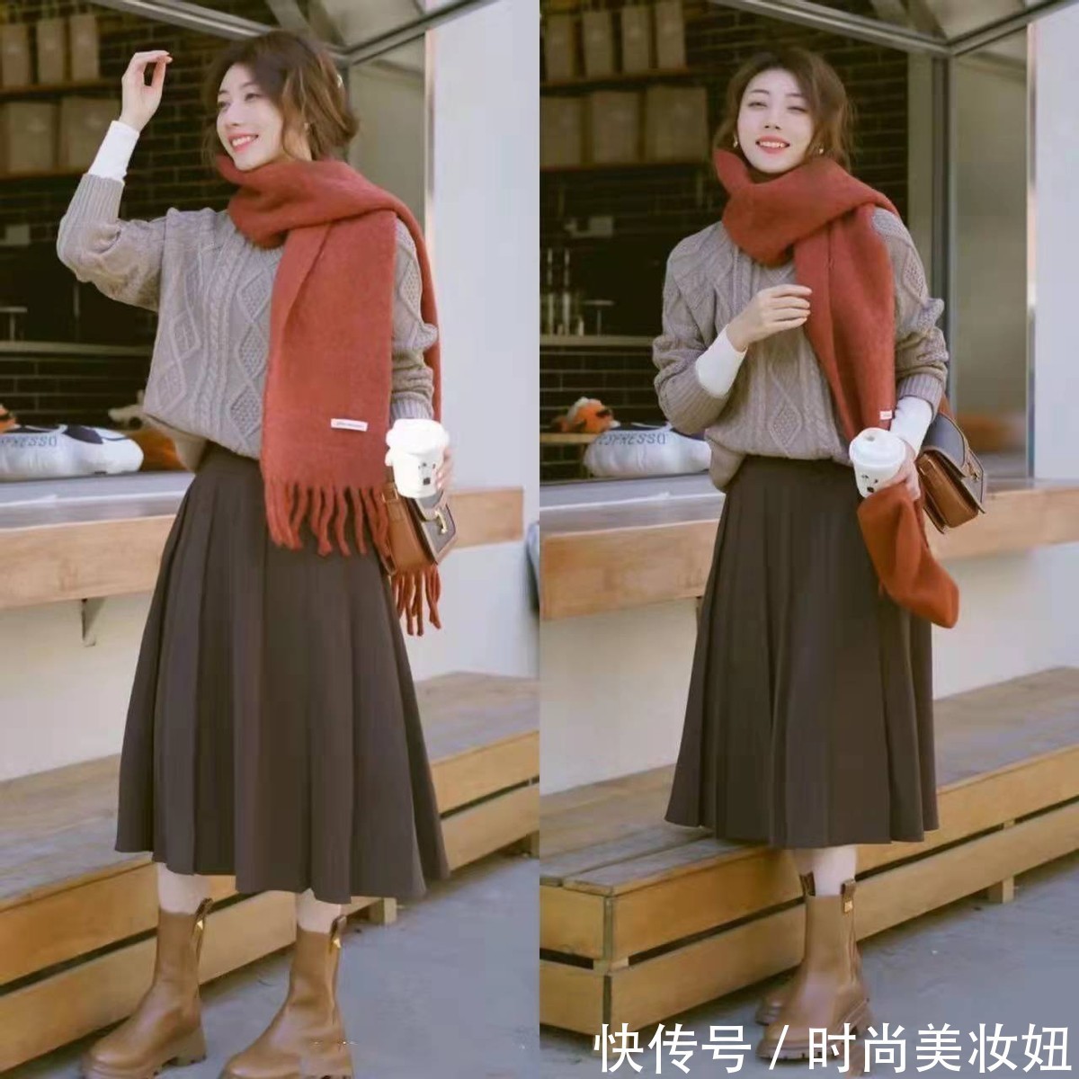 小技巧 冬天的“半身裙”到底有多好搭?学她的穿搭小技巧,轻松打造优雅风