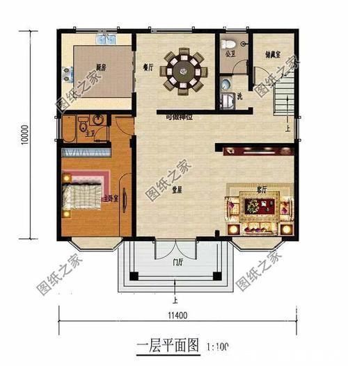 户型图|农村三层带罗马柱的房屋图片，准备在农村建房的有福了，建房参考