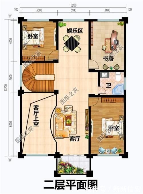 卫生间|农村三层楼房户型图,户型方正舒适,看完赶快收藏图纸