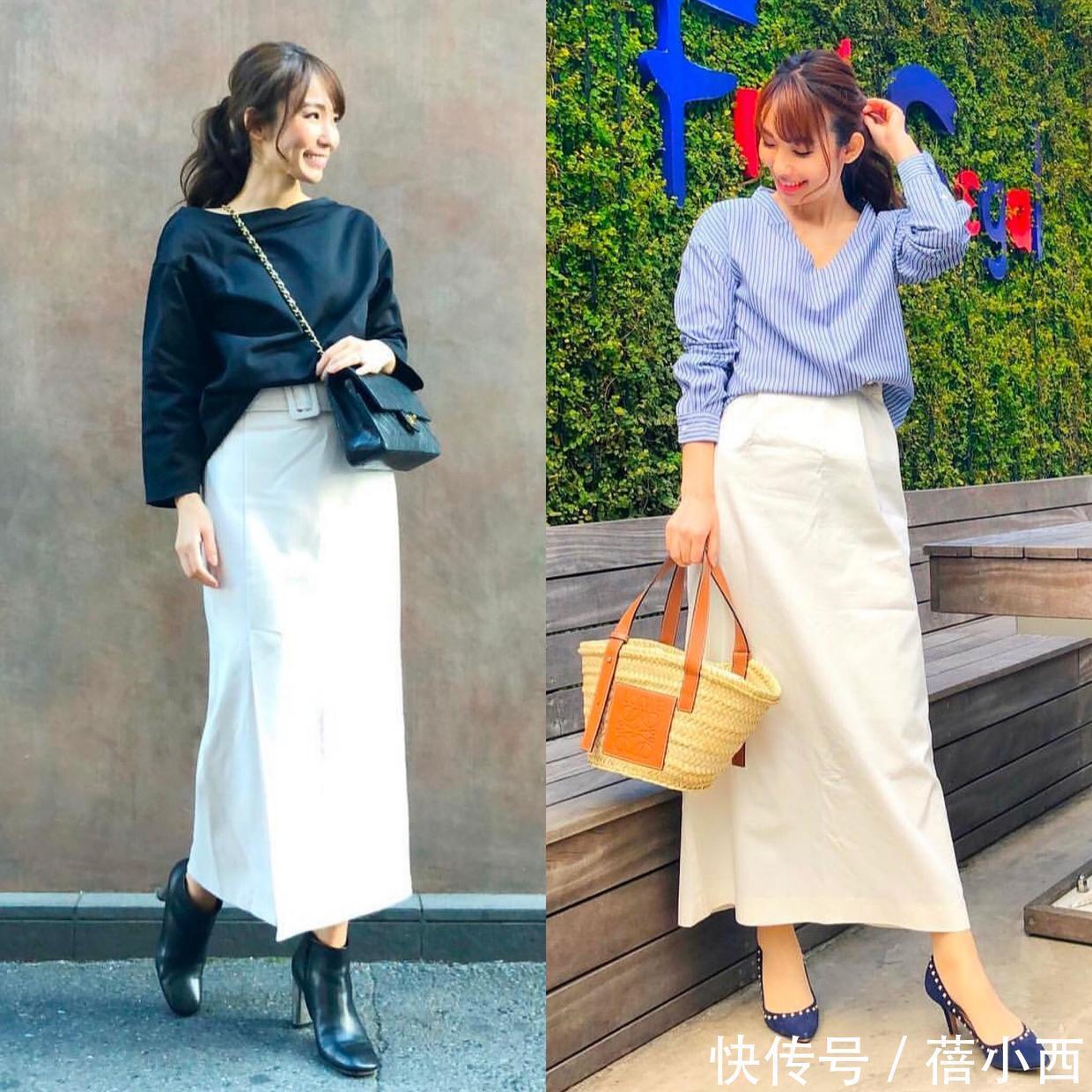 牛仔|真正有高级感的女人,早秋第1件单品首选“半身裙”,chic又洋气