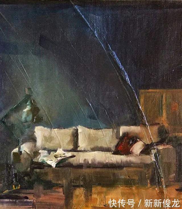 画家@她以生动、动感和现代的笔触,描绘画面