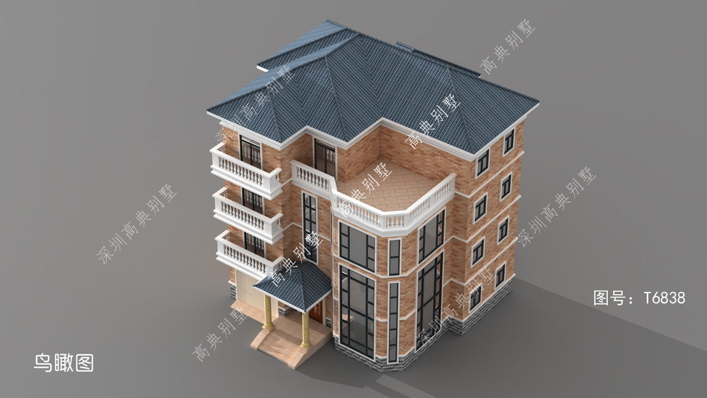 别墅|这款简约欧式别墅，功能齐全，是个好户型。