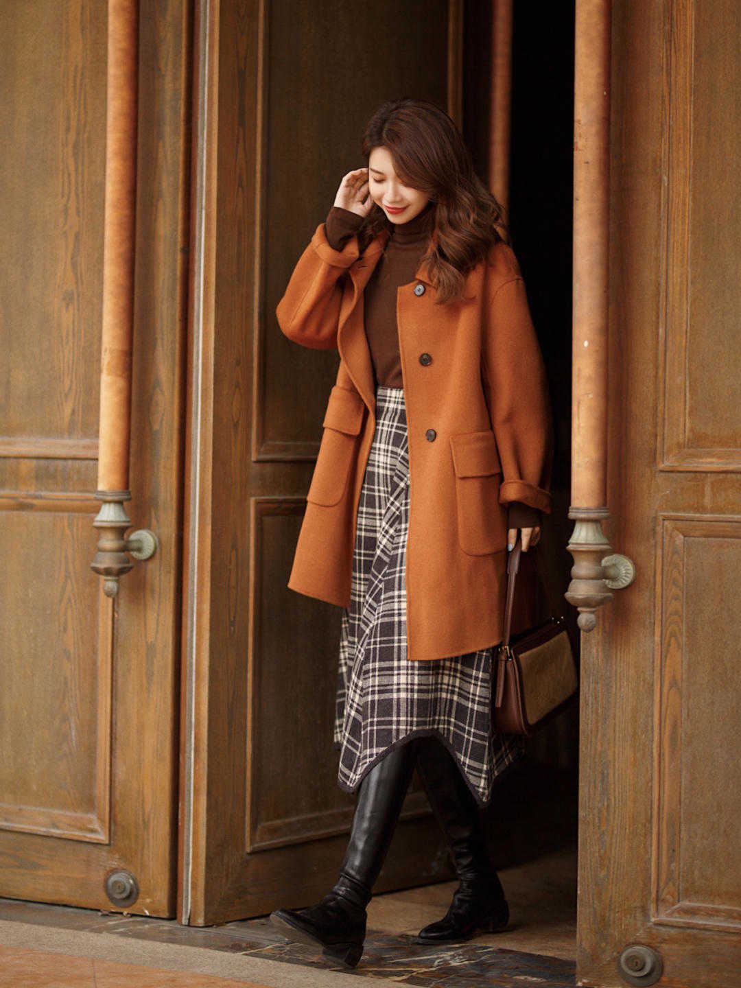 半裙 天变冷了,怎么穿裙子还那么保暖?温暖又显瘦