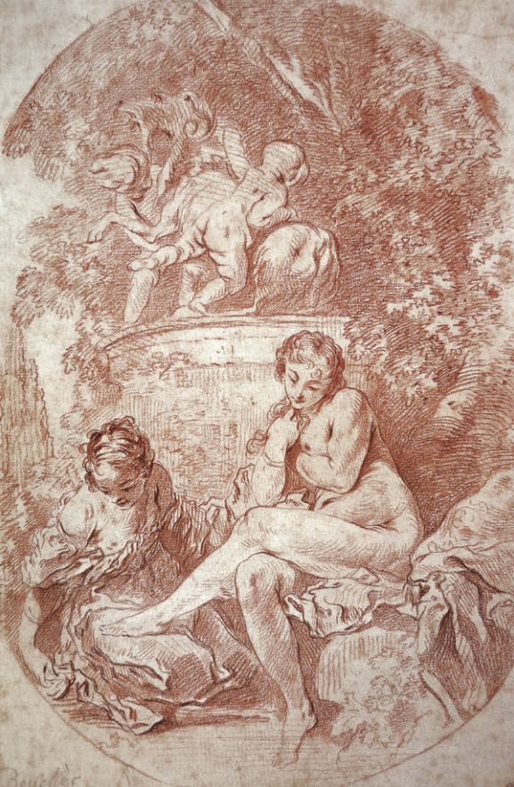 布歇@欧洲艺术家洛可可派代表弗朗索瓦·布歇素描作品欣赏