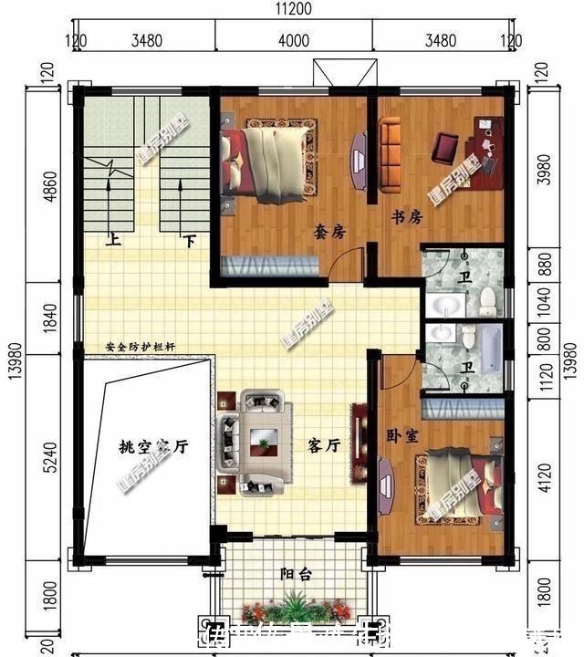 卧室|宽11米左右的农村简欧别墅,外观美布局赞,老家生活乐悠悠!