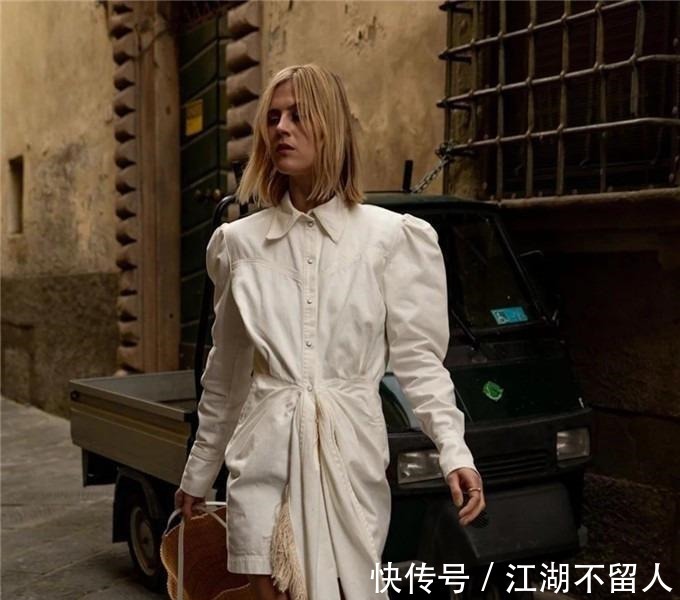 整体造型|最近火了一种裙子叫“衬衫裙”，时髦减龄又显瘦，明星都上头了