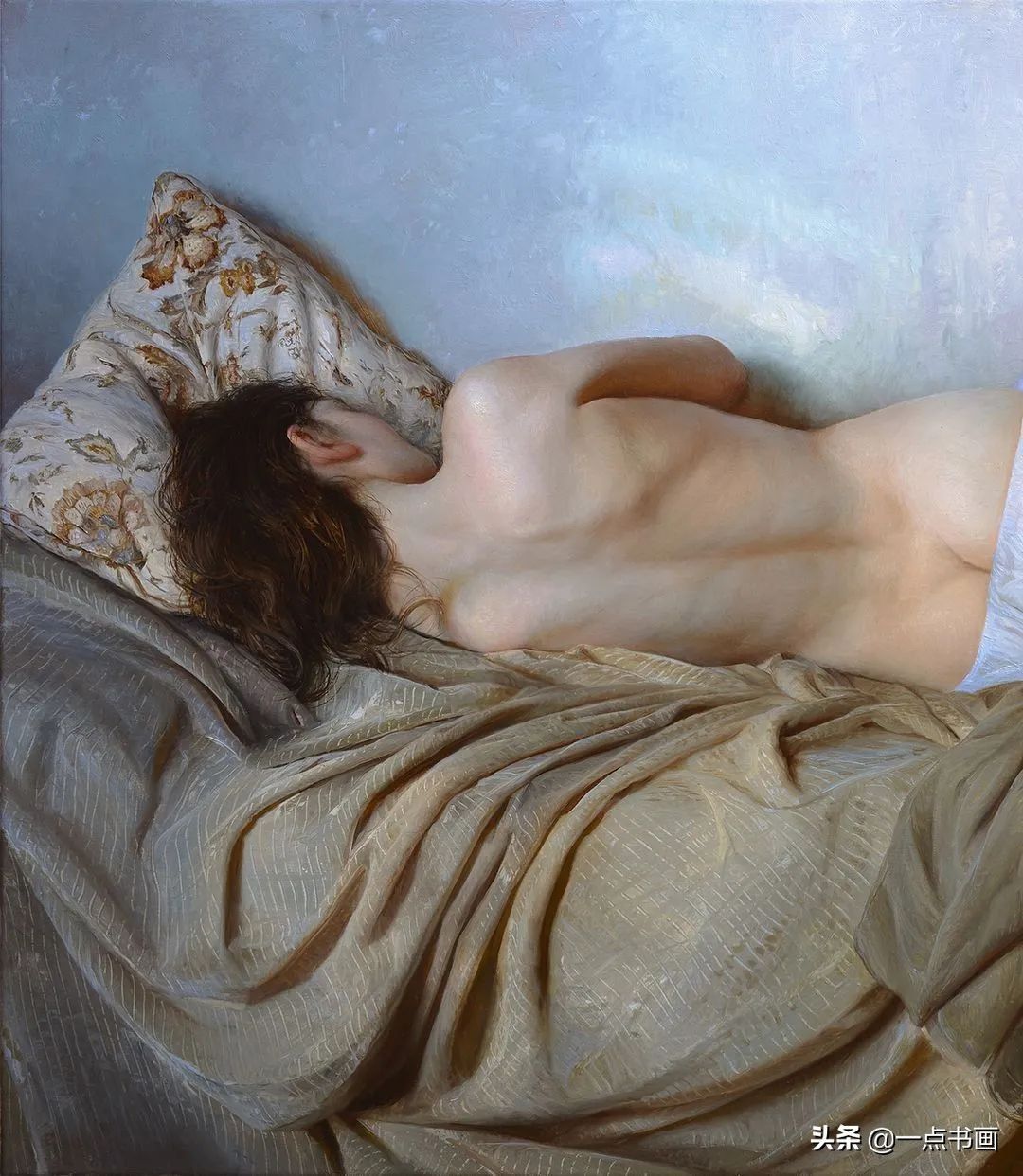 绘画|她痴迷于画那些睡觉觉的美女,青春清纯,宁静唯美