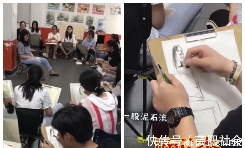 巨佬&美术生巨佬VS画渣,看到最后速写课,网友:不怕把模特气死?