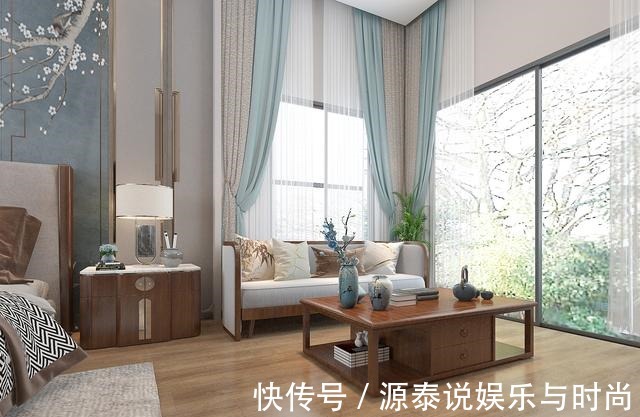 胡桃木|男主坚持要装中式风,以胡桃木搭配灰色调,效果出来引太多人模仿!