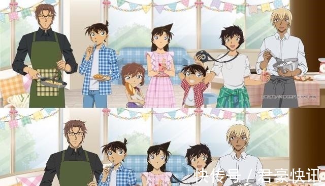 宣传图|历年名侦探柯南咖啡店宣传图,风格各异,2021年海报不见男女主!