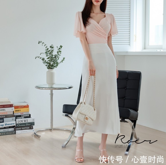 孙允珠|女神孙允珠高清时尚搭配:红杏潇湘艾叶霜露梦幻花袖裙