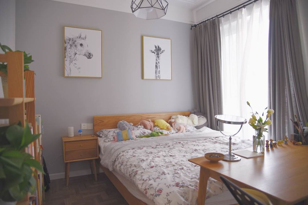 餐厨|邻居的北欧风两居,客餐厨一体化布局真敞亮,卧室还带书房,厉害