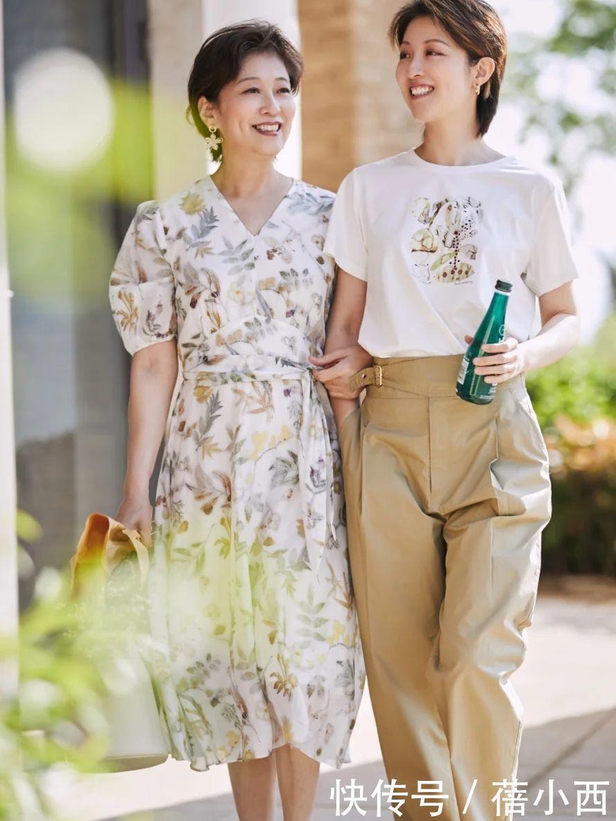 半身裙|50多岁中年女性穿搭拼细节,学这位短发妈妈如何穿,指引你的风格