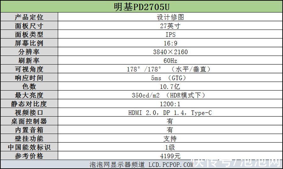 pc|4K画质精彩予你 明基PD2705U专业设计显示器评测