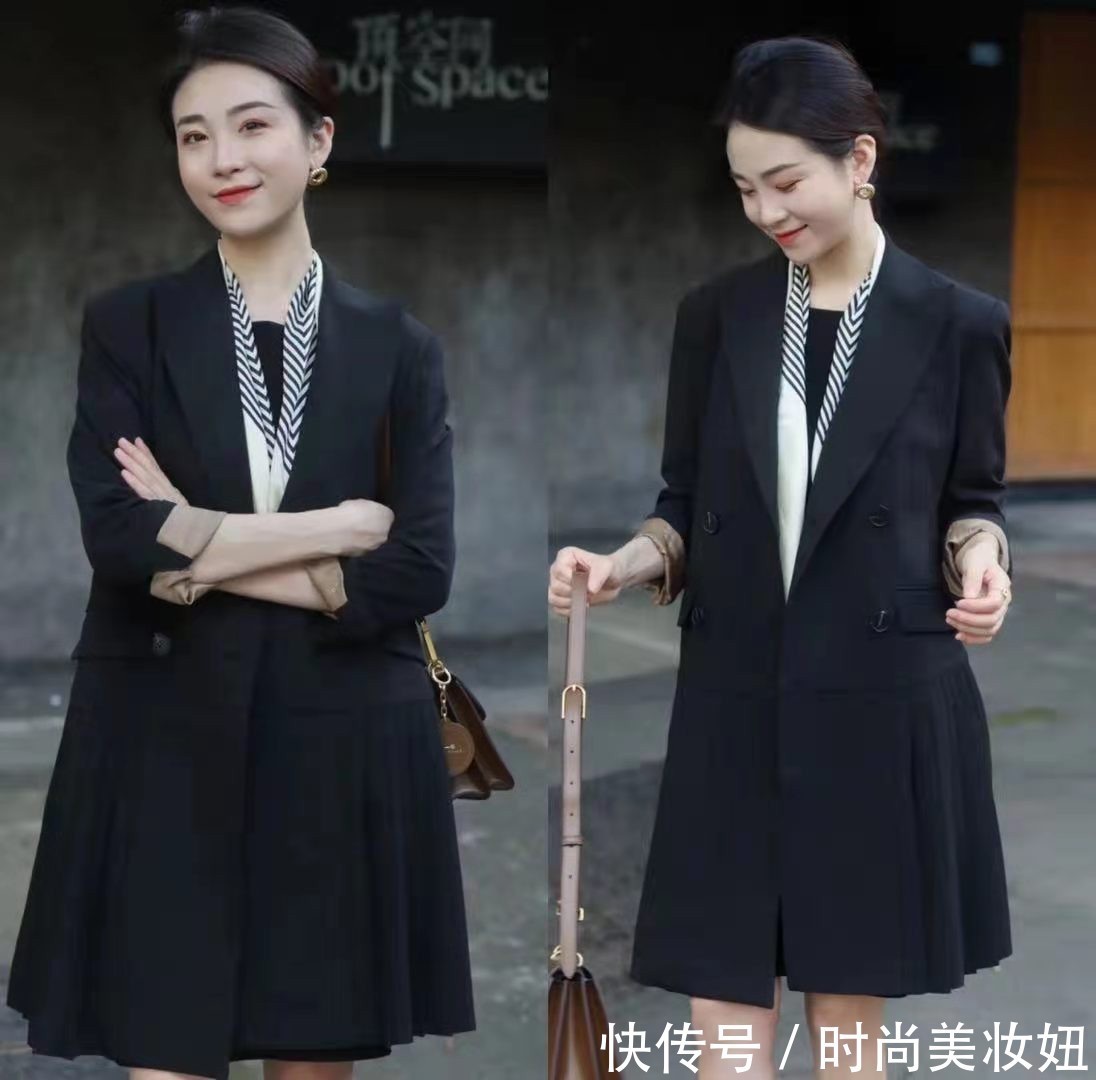 西服|这才是教科书级别的“通勤”穿搭，初秋职场Look，高级又体面