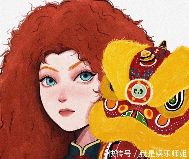 爱丽儿公主|迪士尼公主集体过春节,艾莎沉稳庄重,乐佩可爱无比