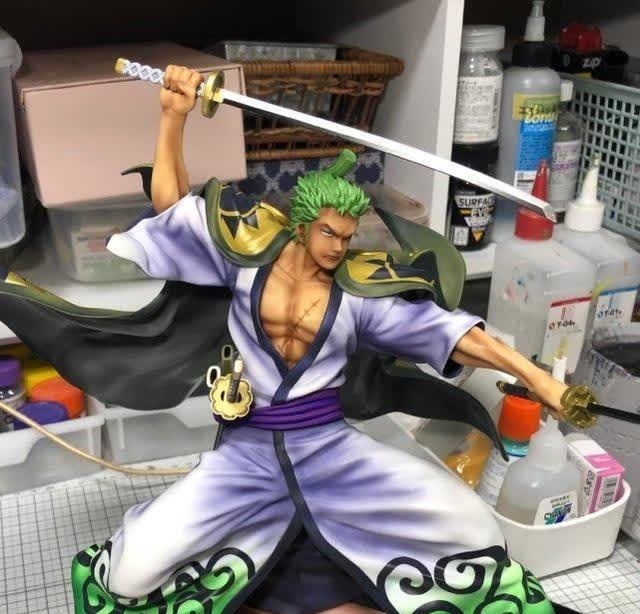 动漫|上次的承太郎手办涂改令人叫绝,这次换成索隆手办,真是技术活