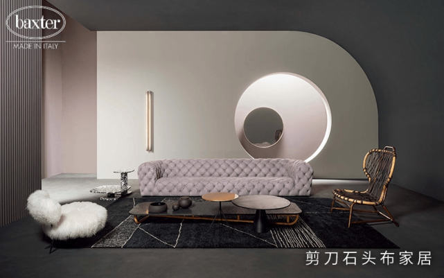 chester|意大利进口家具baxter拉扣沙发鉴赏,大平层客厅的C位