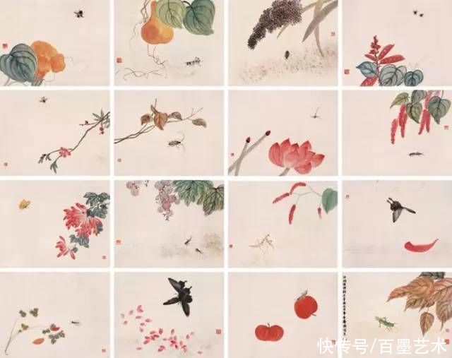 蝴蝶|齐白石草虫图200张,他把草虫画活了