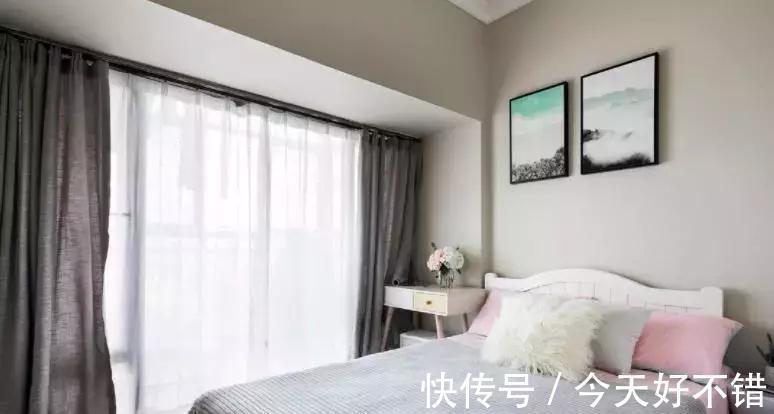 二手房|50㎡小户型二手房改造,粉色背景墙少女心十足,最喜欢主卧设计