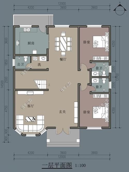 宽12长15米建房图图片