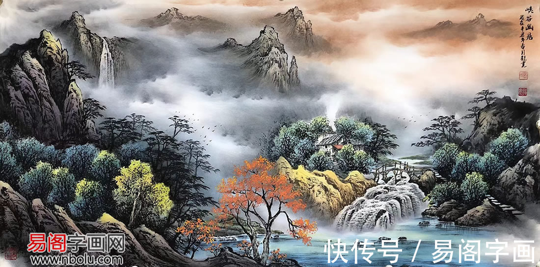 张国明@画家龙宽 彩墨山水画后起新秀