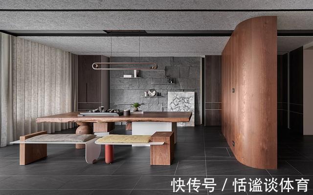 茶室|“去客厅化”的另一种设计，把客厅旋转45°后，简直不要太爽