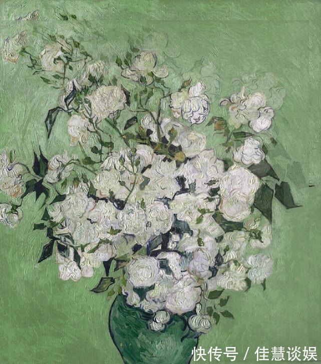 梵高&梵高油画《白玫瑰》赏析 大师用素描的方法画出色彩的感觉