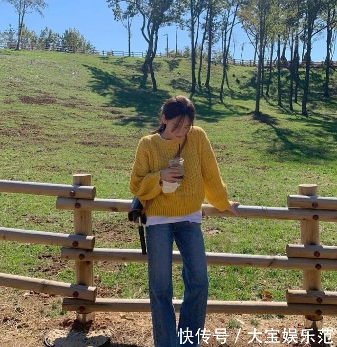 经典|韩系穿搭,KR秋冬简约风经典牛仔裤穿搭