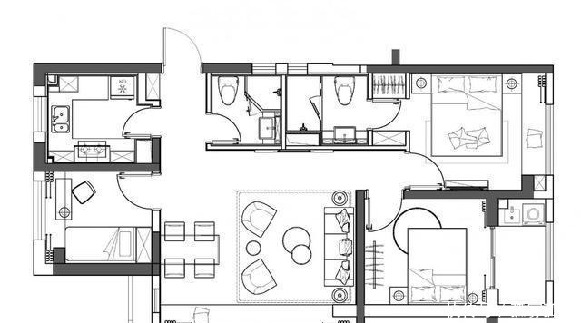 户型|这才是现代轻奢风,96㎡三室一厅,小户型住出别墅范!