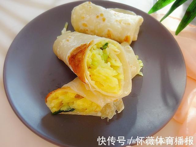 面团|晚餐就这一样,烙一烙,卷一卷,吃美了,网友:最爱这一口