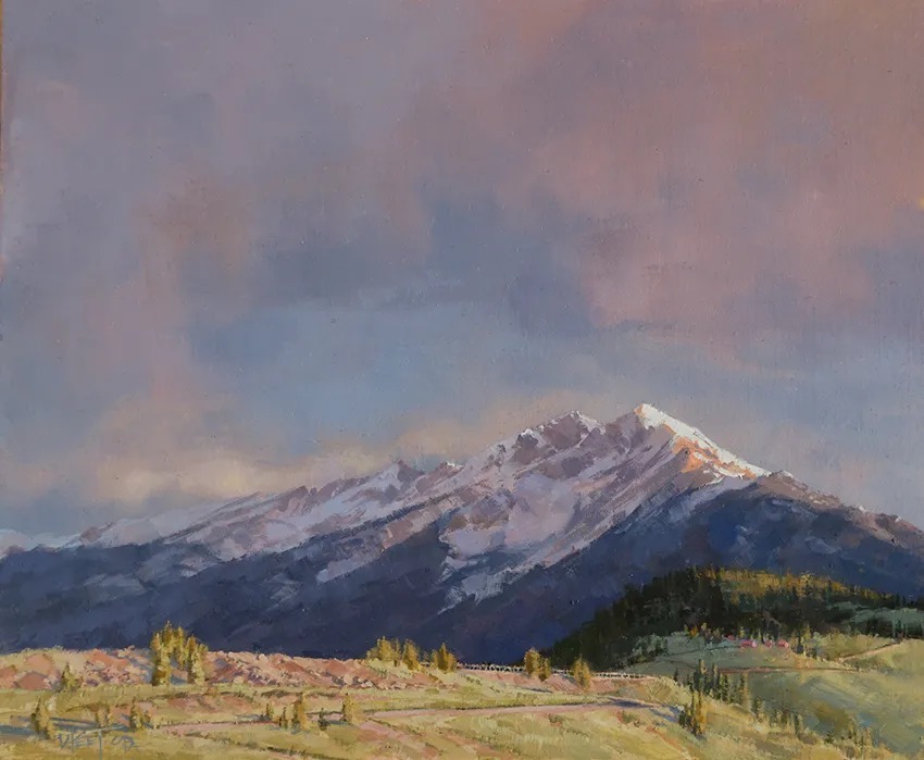 油画&她的风景油画清新自然，浪漫且又淳朴