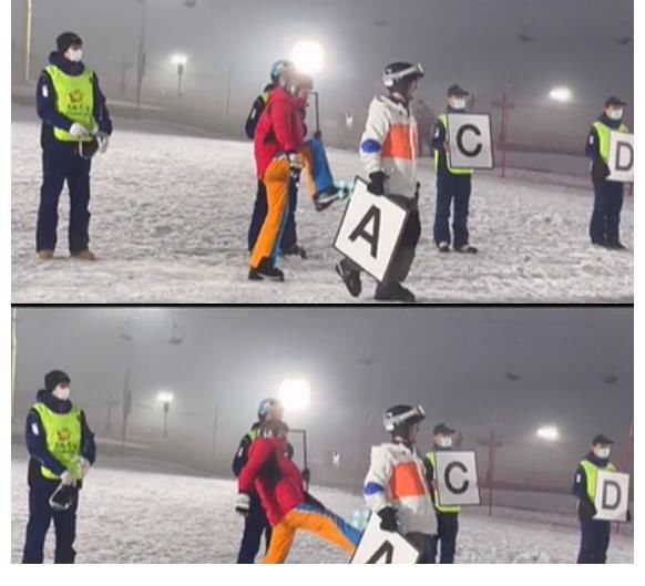 |撒贝宁尼格买提雪地打闹！一脚踹屁股太搞笑，抱头用膝盖顶其肚子