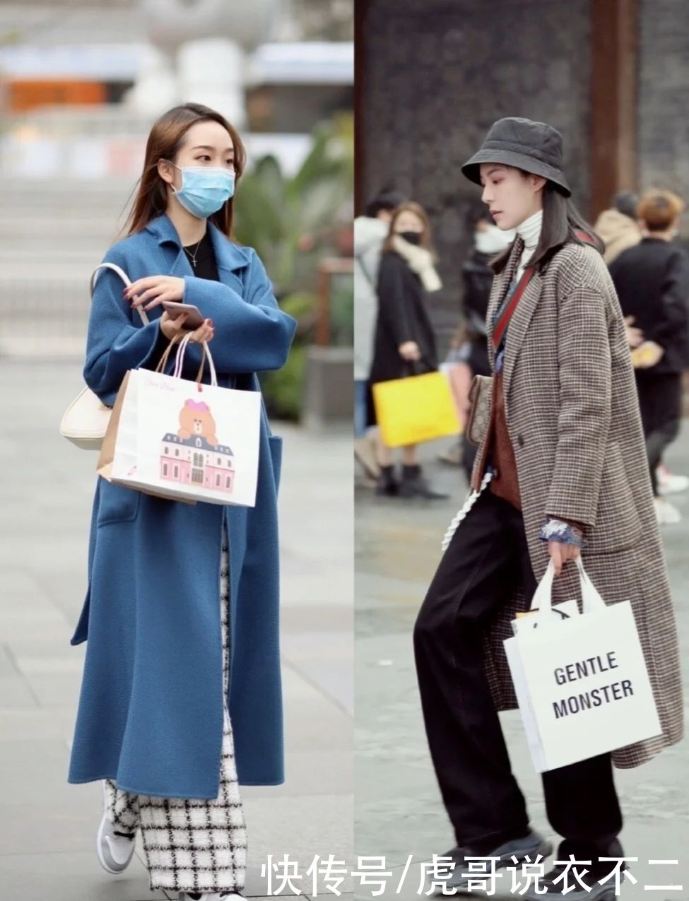 论“大衣”穿搭，还是国内街拍最好看，个个都是优雅精致的时髦精