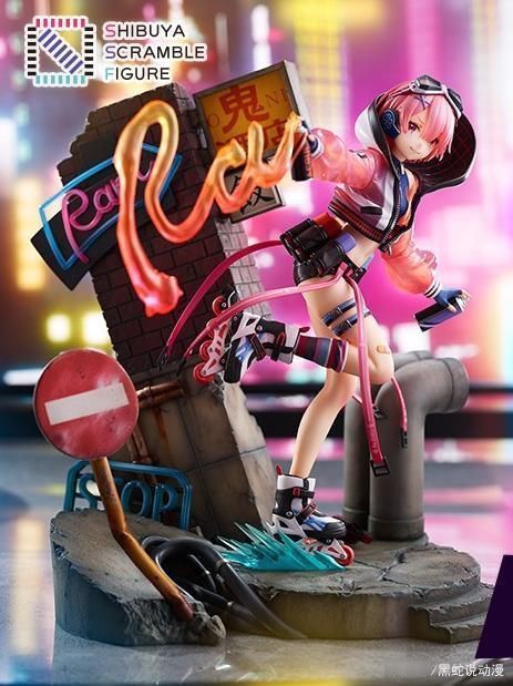 手办|Re0:蕾姆和拉姆霓虹都市主题手办公开 从零开始的赛博朋克生活