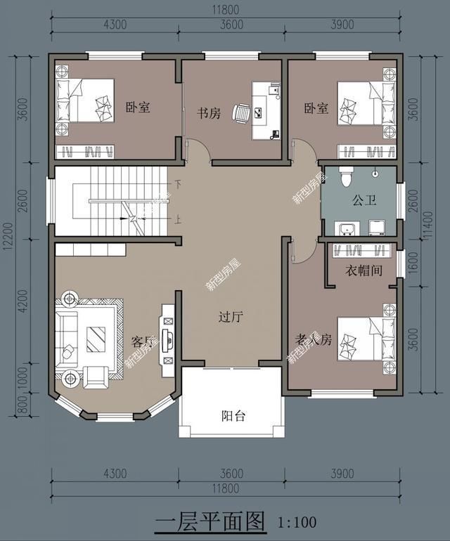 平面|车子买不起，车库必须有！分享几套农村建房图纸，最低25万搞定