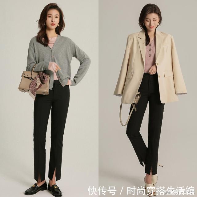 紧身 别穿牛仔裤了,2022年流行这4条裤子,温暖又显瘦,真的太时髦了