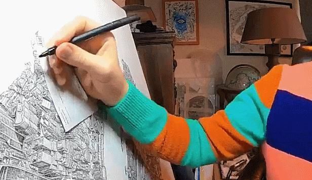 英国小伙用针管笔画出了最美中国地图,独一无二的中国风