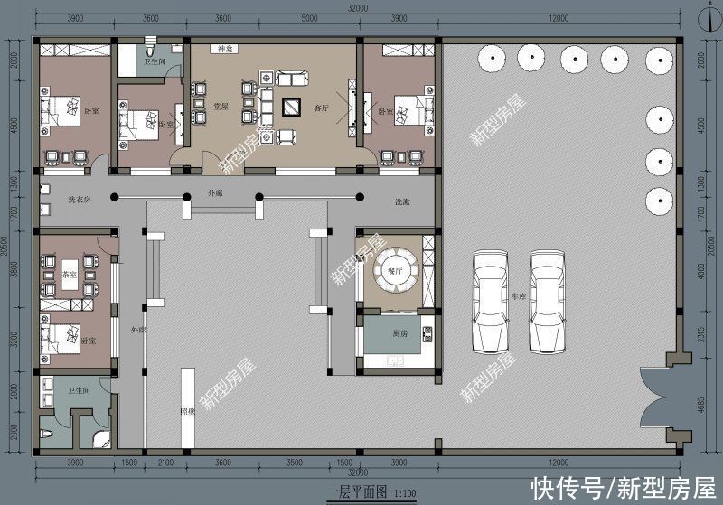 占地|浓浓中国味，10套经典中式三合院合集，有房有院才是家