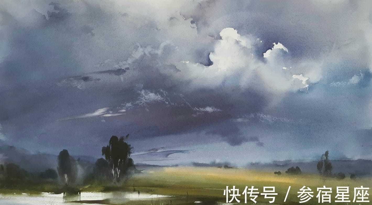 艺术学院$瑰丽唯美,神奇美妙的自然风光——水彩大师伊利亚笔下的水色交融