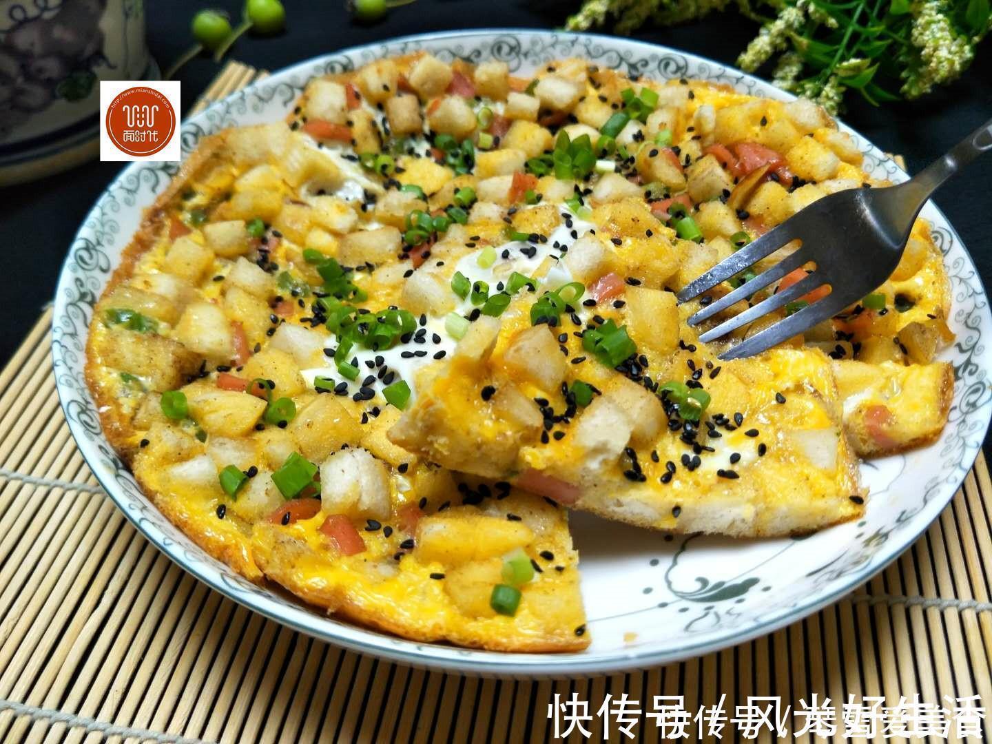 馒头|懒人早餐饼做法,不用和面揉面,越吃越香,10分钟就好,太好吃了