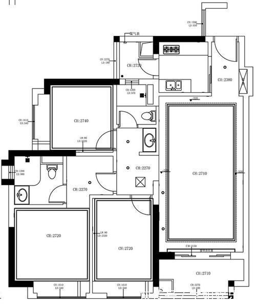灰蓝|108平现代轻奢美宅,色彩使用大胆跳脱,构建属于自己的精致家