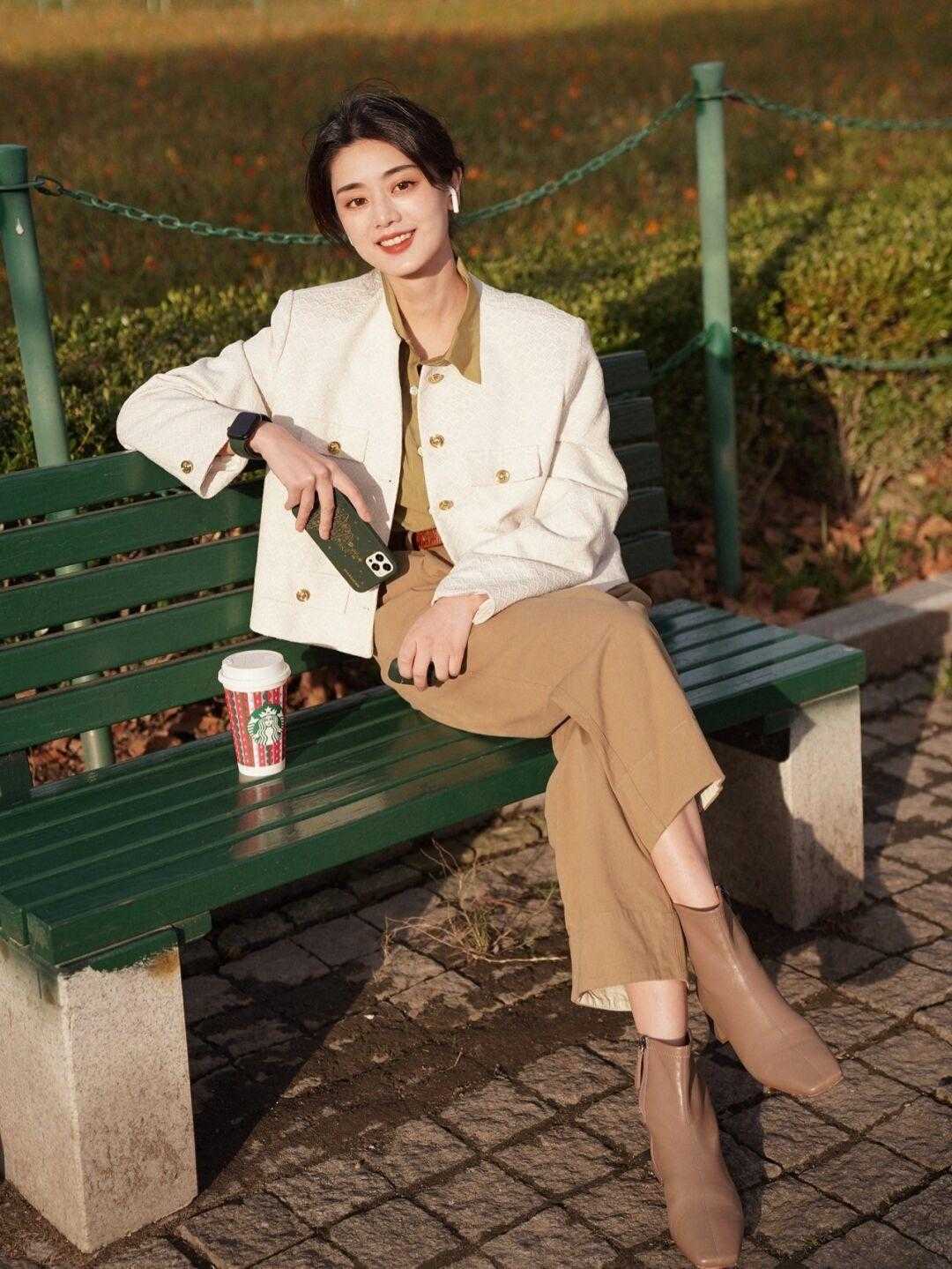 棕色|日常短外套,百变达人秀冬搭